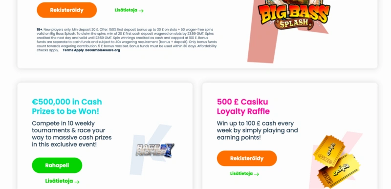 Casiku Bonuses